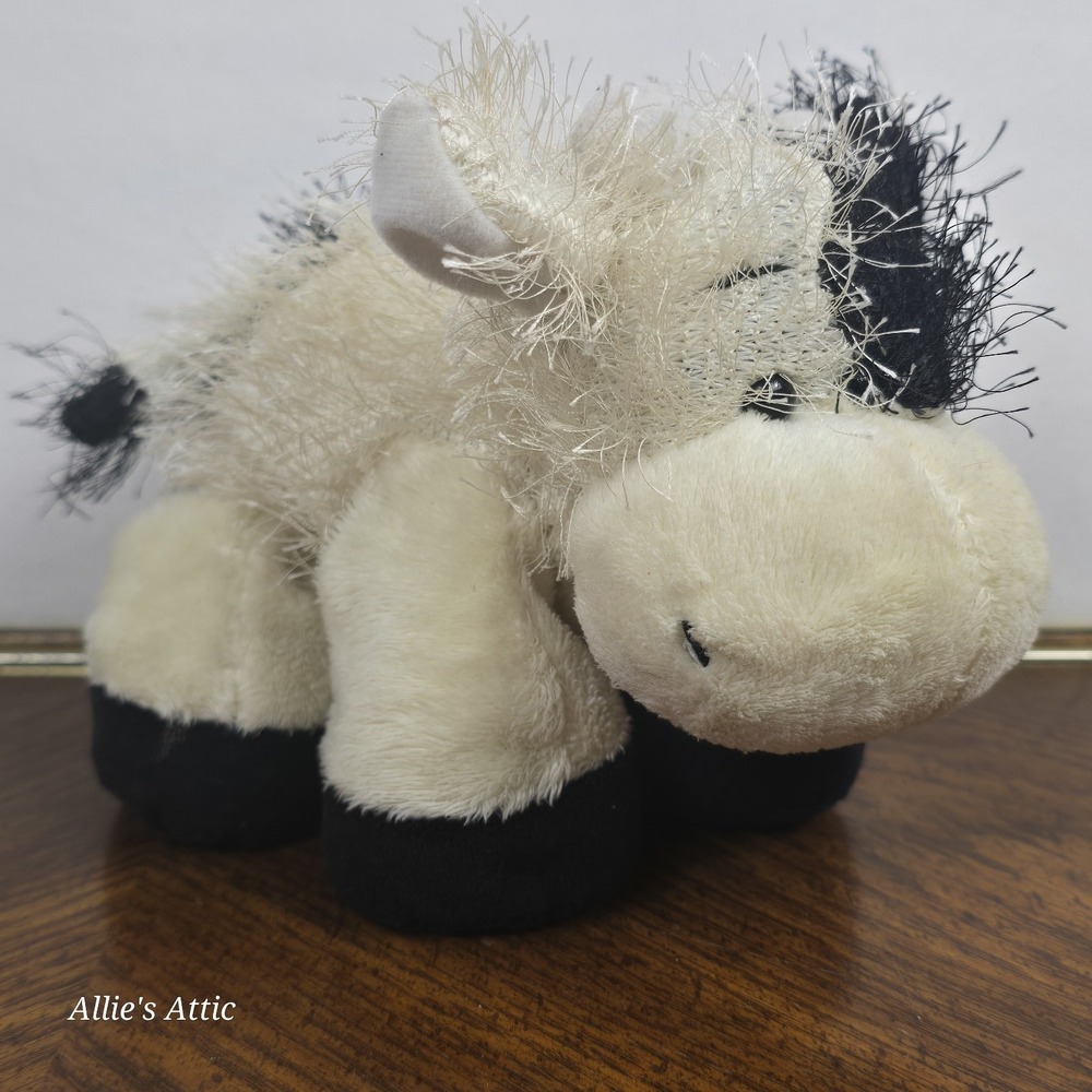 Ganz Webkinz Cow Plush Stuffed Animal Farm Toy White‎ Black HM003 No Code